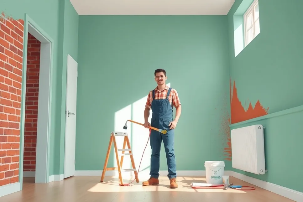 Intérieur rénové après travaux de peinture à Asnières-sur-Seine